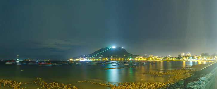 vung tau, the sea, mountain, rock, scenery, exposure, exposure night