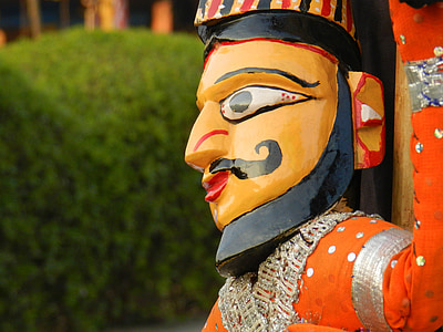 traditionelle kultur, Indien, kunst, dukke, variation, marionet, indfødte kultur