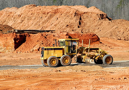 construction site, heavy equipment, dirt mover, construction, equipment, industrial, machinery