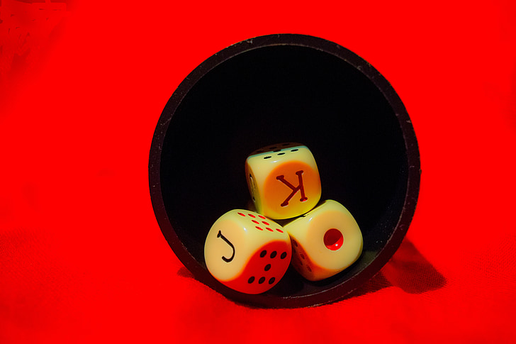 dice, goblet, game, red, casino, bet, as