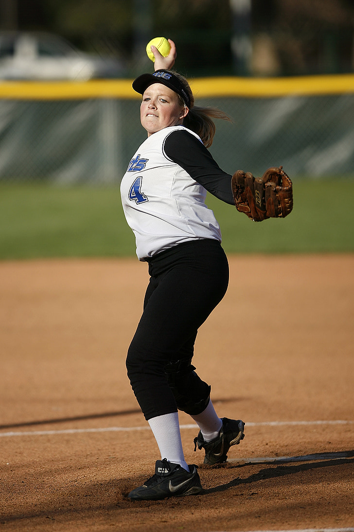 softball, pitcher, female, action, girl, competition, player