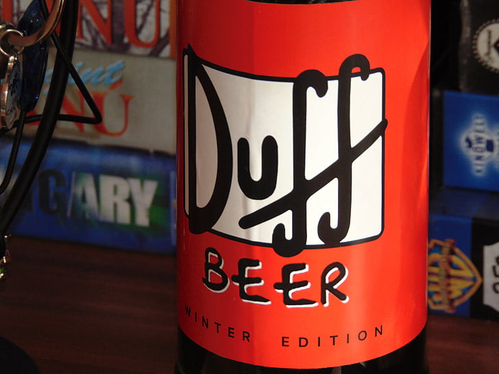 Duff, Duff öl, familjen Simpson