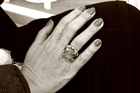 hånd, Ring, fingeren, elegante
