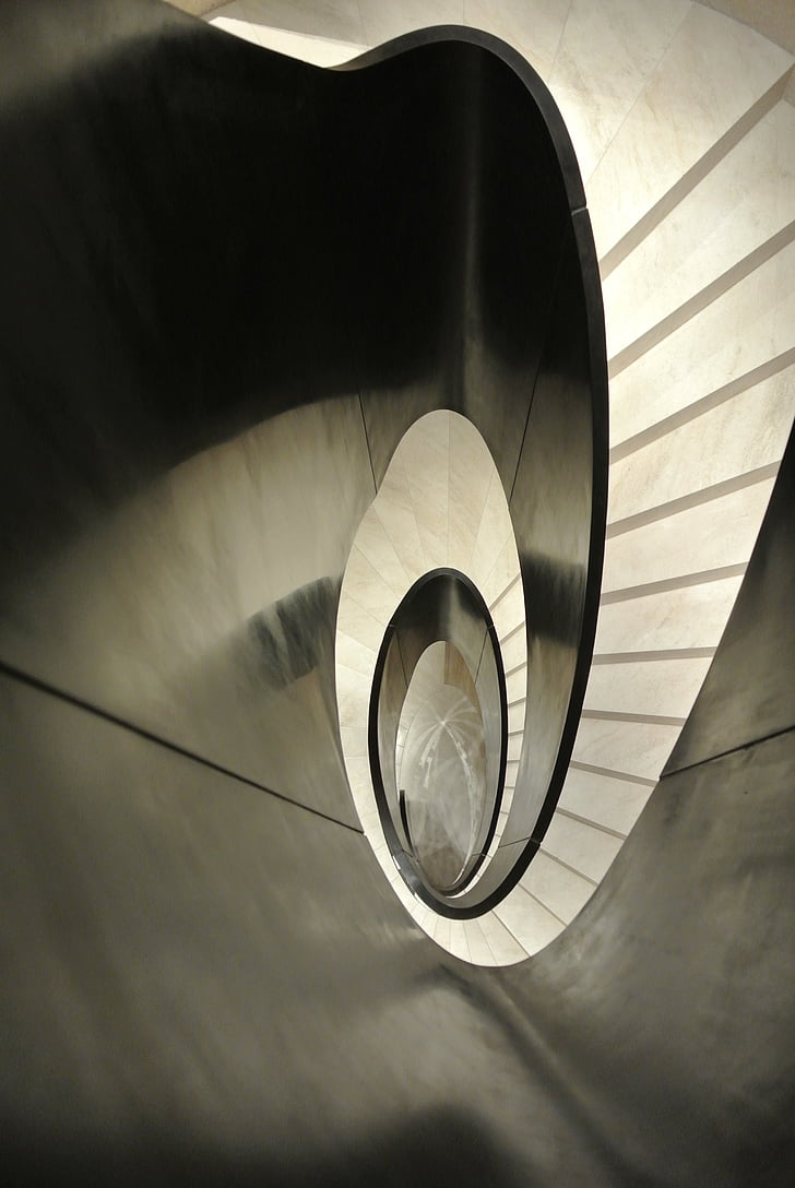 escala, espiral, vuitcentistes, augistiner, Friburg de Brisgòvia, arquitectura, metall