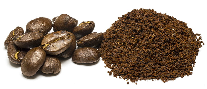 coffee, beans, coffee powder, brown, caffeine, bean, seed