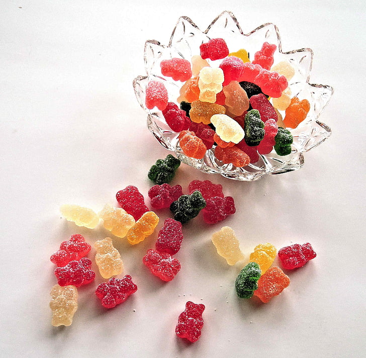 Candy jubes, myk, søt, Sure, Bjørn, sukker, mat