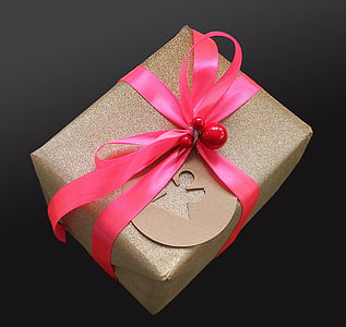 cadeau, de gift van Kerstmis, verrassingen, pakket, Tekstterugloop, onder de boom, skøjfe