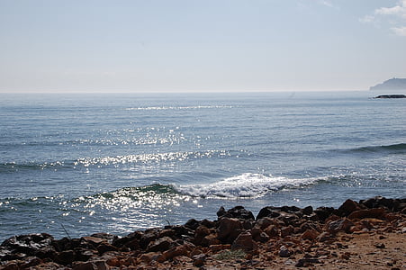 zee, reflecties, kant, water, strand, kustlijn, natuur