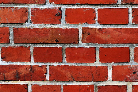 closeup, modo de exibição, vermelho, tijolo, superfície, padrão, parede