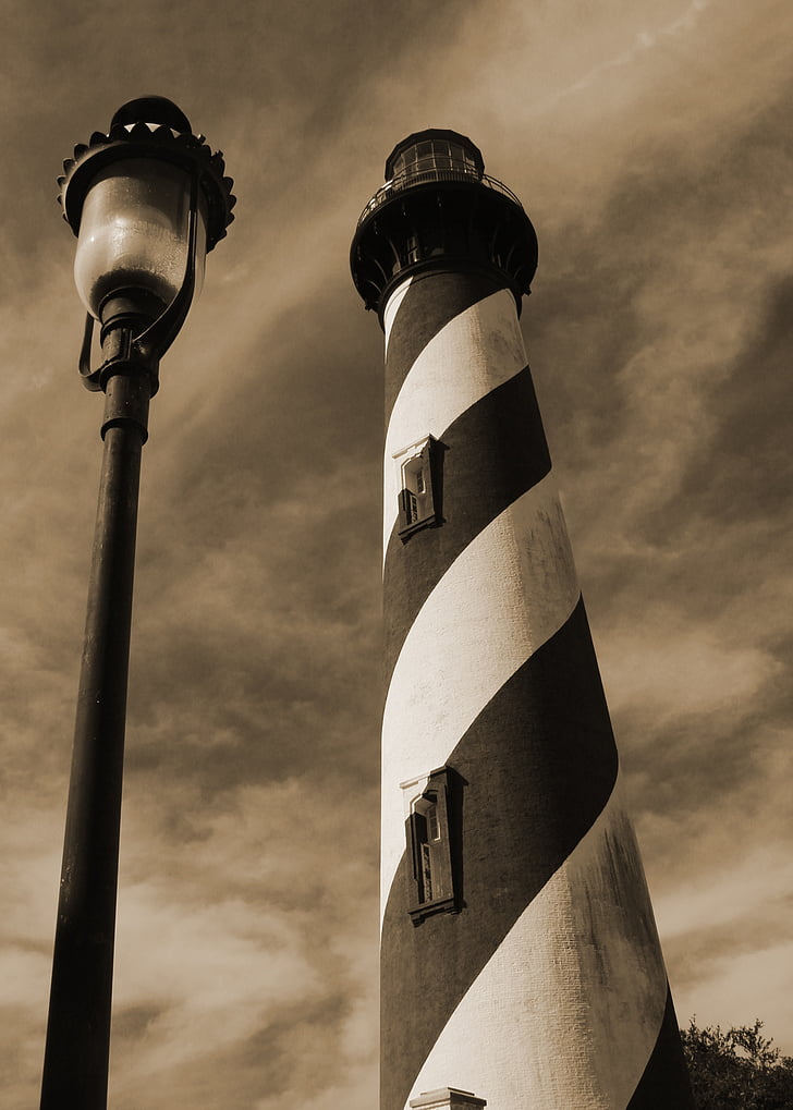 Lighthouse, St augustine, Florida, Sepia