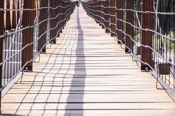 puente, madera, tablas, Puente de madera