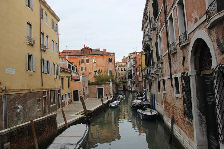 Italia, Venesia, air, kapal, bangunan, Eropa, pemandangan