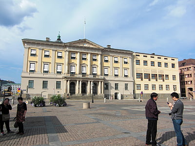 městská radnice, Gothenburg, Švédsko, tržiště, Centrum města, staré město