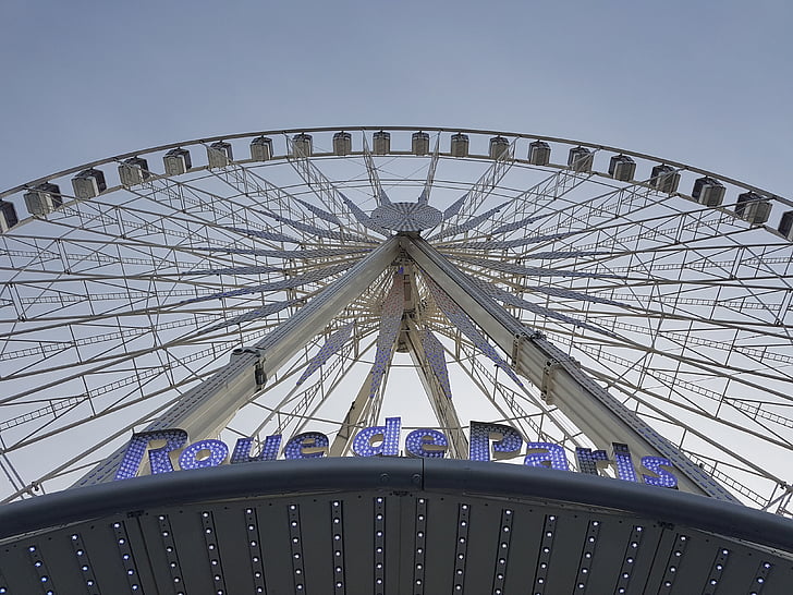 rotella di Ferris, Parigi, divertimento, cielo blu