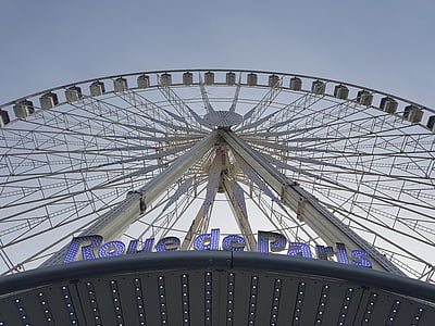 roda gigante, Paris, diversão, céu azul