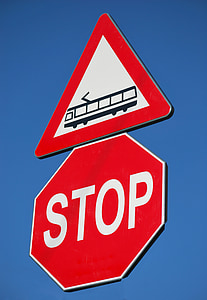 zaustaviti, promet, putokaz, ceste, ulica, auto, znak