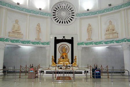 Buda vihar, gulbarga, Buda heykeli, Altın, Budizm, dini, Karnataka