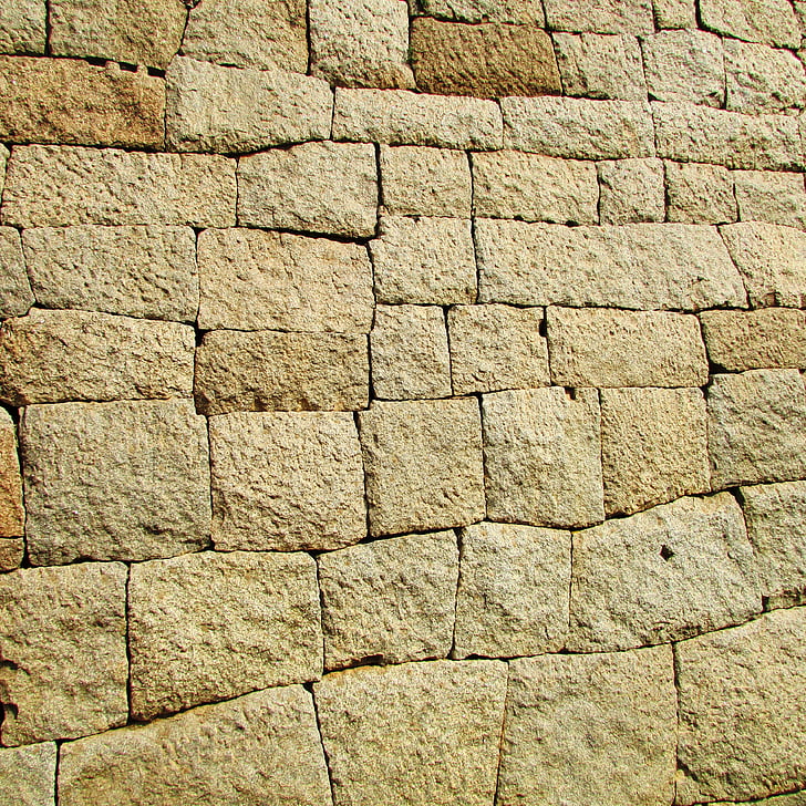 Boulder vägg, robust, Hampi, Indien, väggen, design, murverk