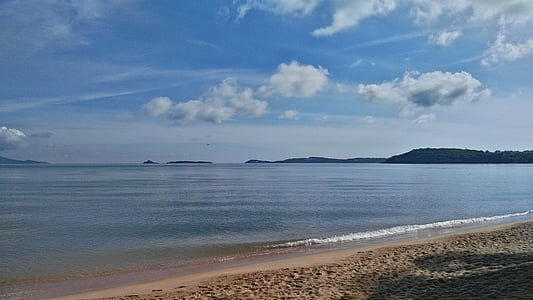 Bophut beach, fiskerlandsbyen, Koh samui, Thailand, stranden, sjøen, natur