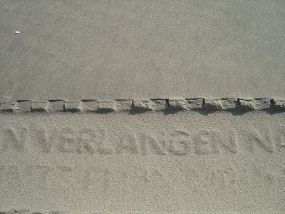 tekst, pijesak, Vlieland