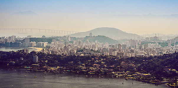 Rio de janeiro, Jogos Olímpicos de 2016, Niterói, Brasil, Cristo Redentor, montanhas, Baía
