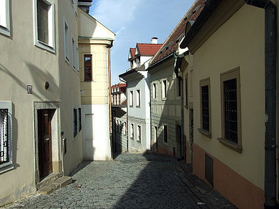 Slovakien, Bratislava, gamla stan, Street, solljus