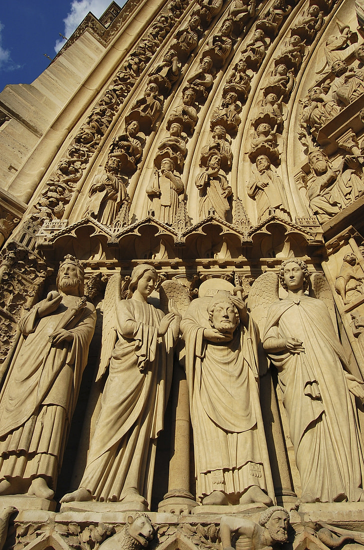 kyrkan, Notre dame, arkitektur, Frankrike, Paris