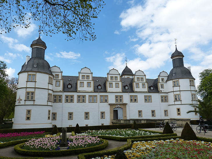 Paderborn, slott, Neuhaus, Schloss neuhaus, platser av intresse, Park, arkitektur