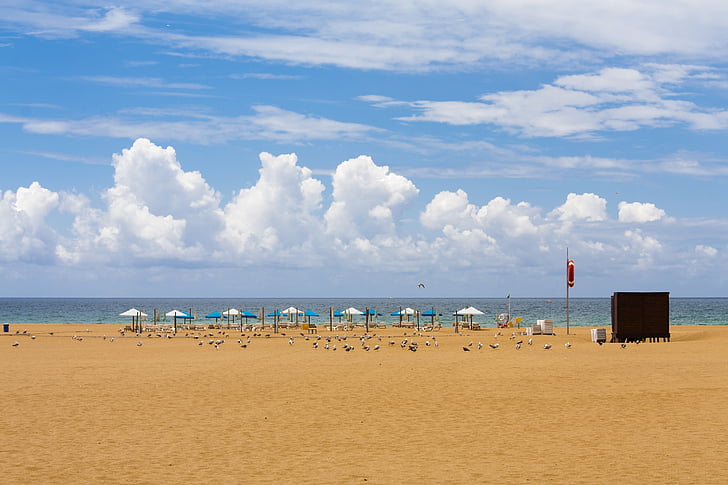 beach, portugal, algarve, sand