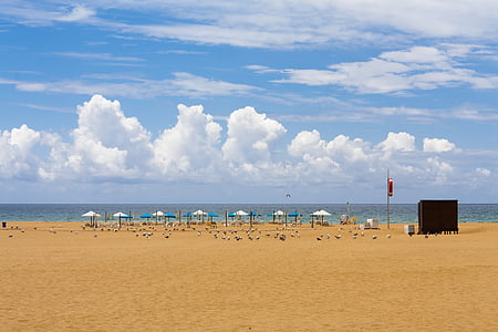 pláž, Portugalsko, Algarve, písek
