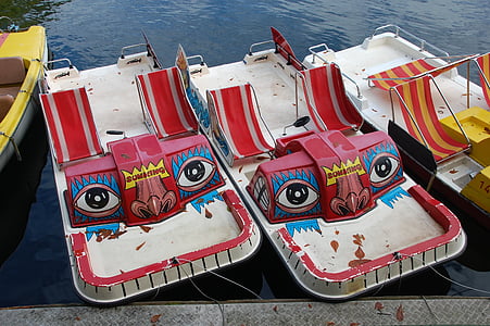 pedal boat, boats, face, fash, funny, water, mask