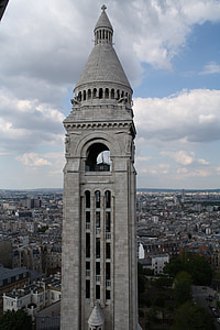Башня, город, французский, Париж, небо, Нотр-Дам, Архитектура