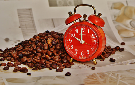 Pause café, rupture, radio-réveil, temps, boisson, Profitez de, bénéficier de