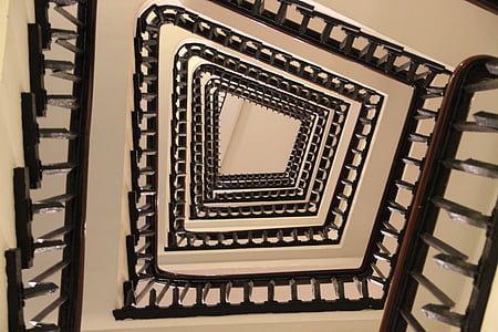 escada em espiral, textura, Início, decoração