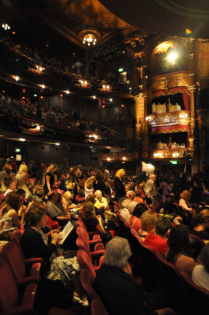 London palladium, divadlo, publikum, výkon, Auditorium, udalosť, sedadlá