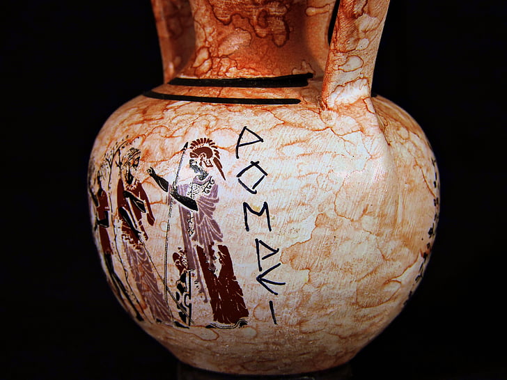 váza, Amfora, Pompeje, Itálie, malba, Krása, starověké