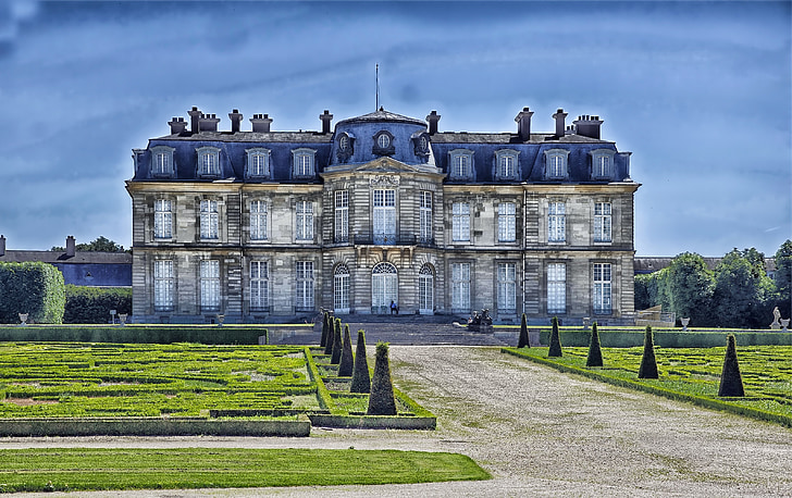 Champs-sur-marne, Castle, Landmark, építészet, HDR, kert, ingatlan