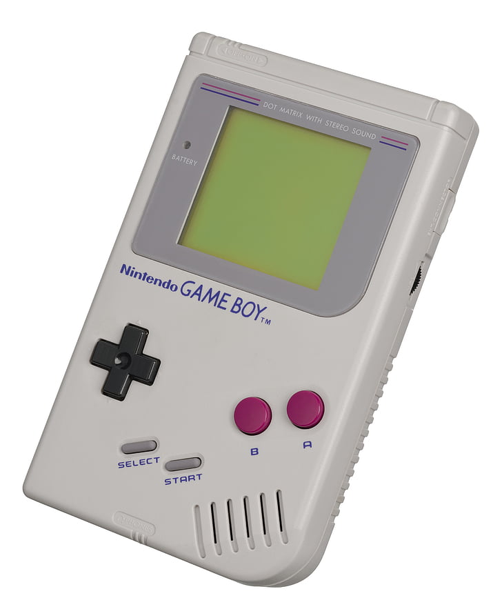 Nintendo game Boy-versiosta, pelikonsoli, kannettava, 1989, peli-poika, pelata, hauskaa
