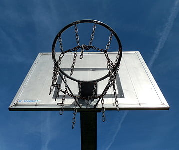 basquete, cesta, desporto, cesta de basquete, ao ar livre, jogar, jogo de bola