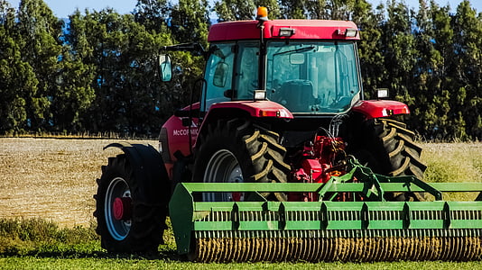 tractor, field, rural, agriculture, farm, equipment, machinery