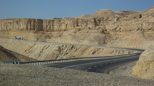 poušť, Mrtvé moře, Izrael, krajina, východ, prostředí, přírodní