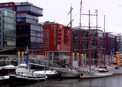 Hamburg, Harbour museum, Harbour city, épület, Hamburg kikötő, a hamburgi kikötő, a kikötő