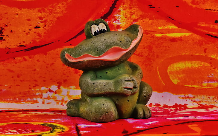 frog, figures, funny, fun, green, cute, decoration