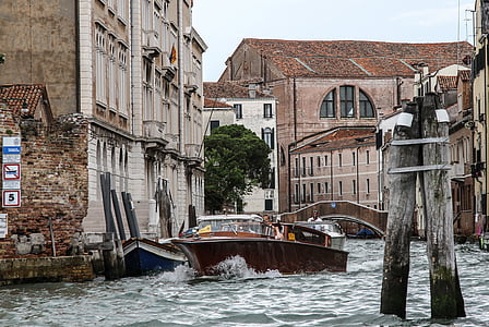 taxi aquàtic, Venècia, bota, transport, canal, d'enviament, Powerboat