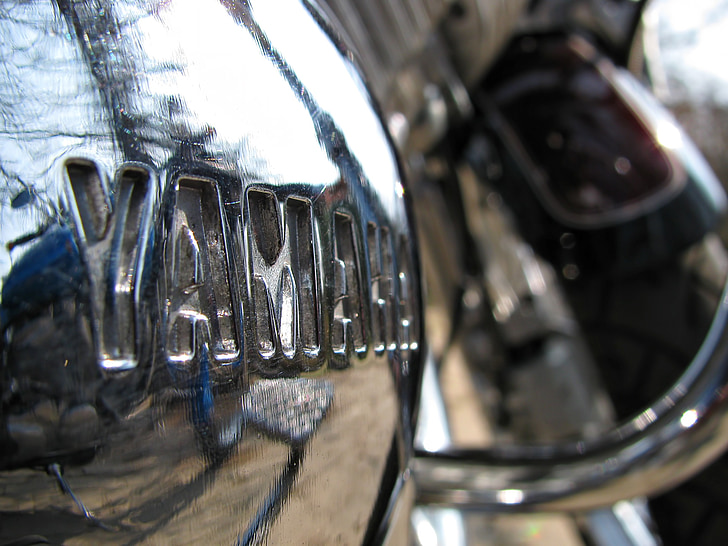 motorbike, yamaha, bike, vehicle, close-up, chrome, detail
