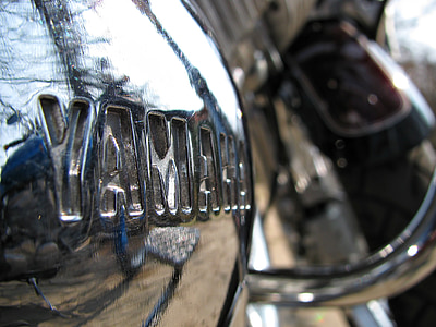 μηχανάκι, Yamaha, ποδήλατο, όχημα, γκρο πλαν, χρώμιο, λεπτομέρεια