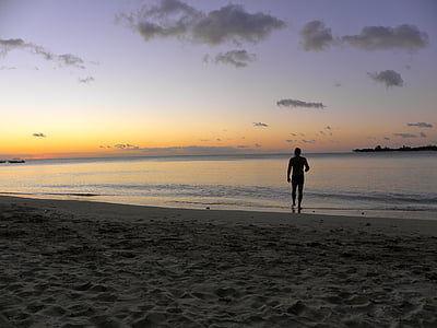 Mauricijus plaža, plaža zalazak sunca, mauriutius zalazak sunca