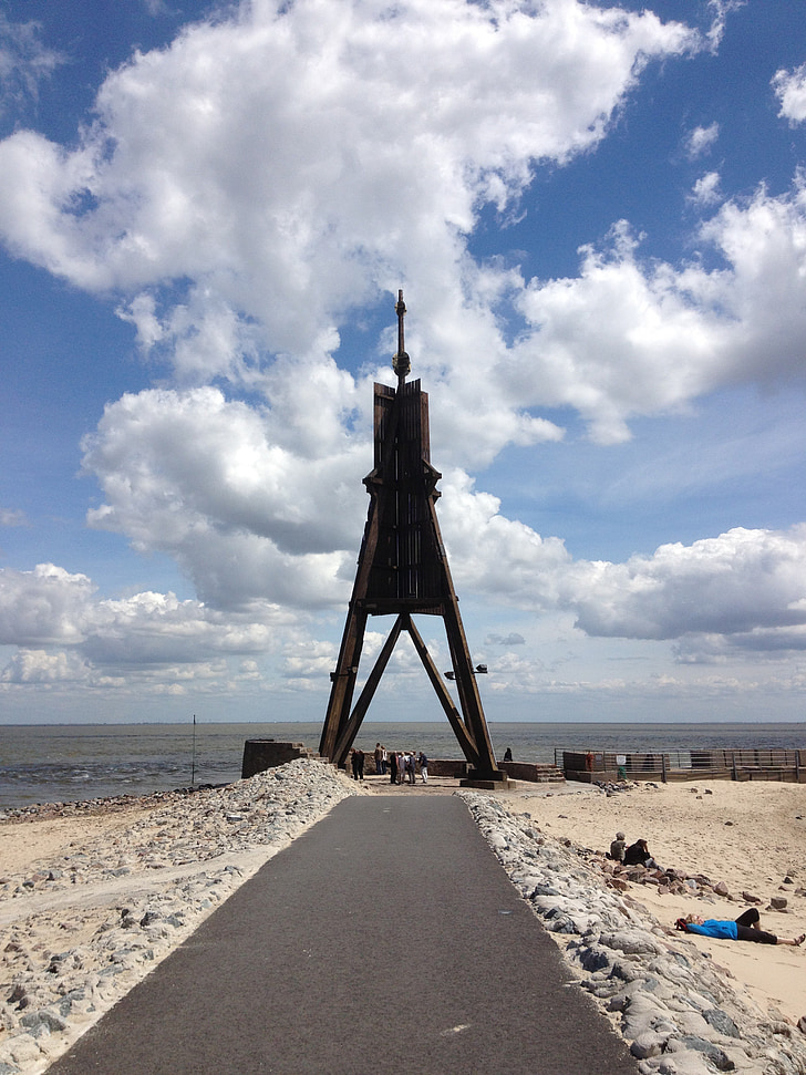 Cuxhaven, pamiatky Kugelbake, Sky