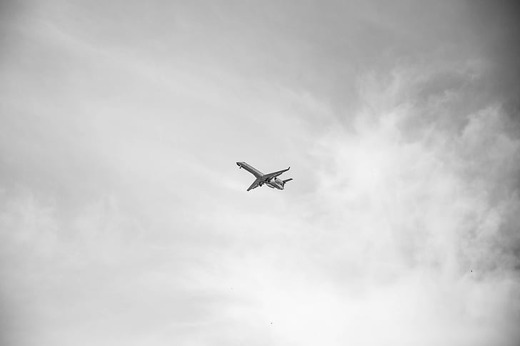 aeroplane, aircraft, airplane, aviation, clouds, flight, flying