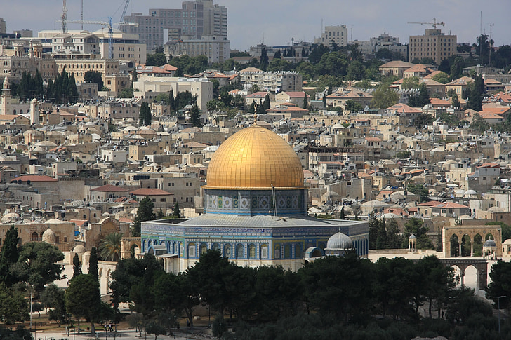 Izrael, Jeruzalem, u hram, kupola na stijeni, kupola, od, na